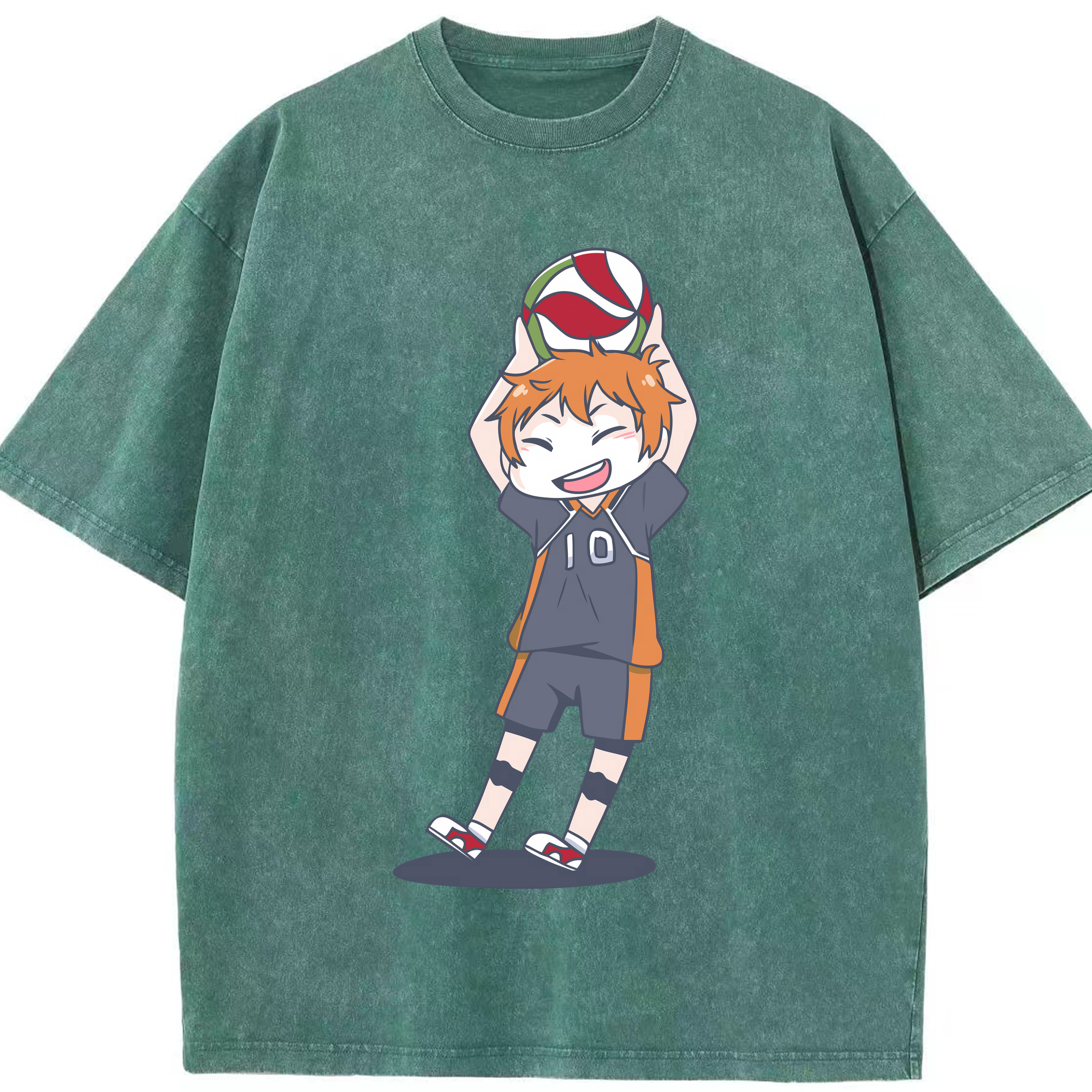 （画像用） ハイキュー!! Haikyu!! 綿100% ヴィンテージ風 半袖Tシャツ（フロントプリント）